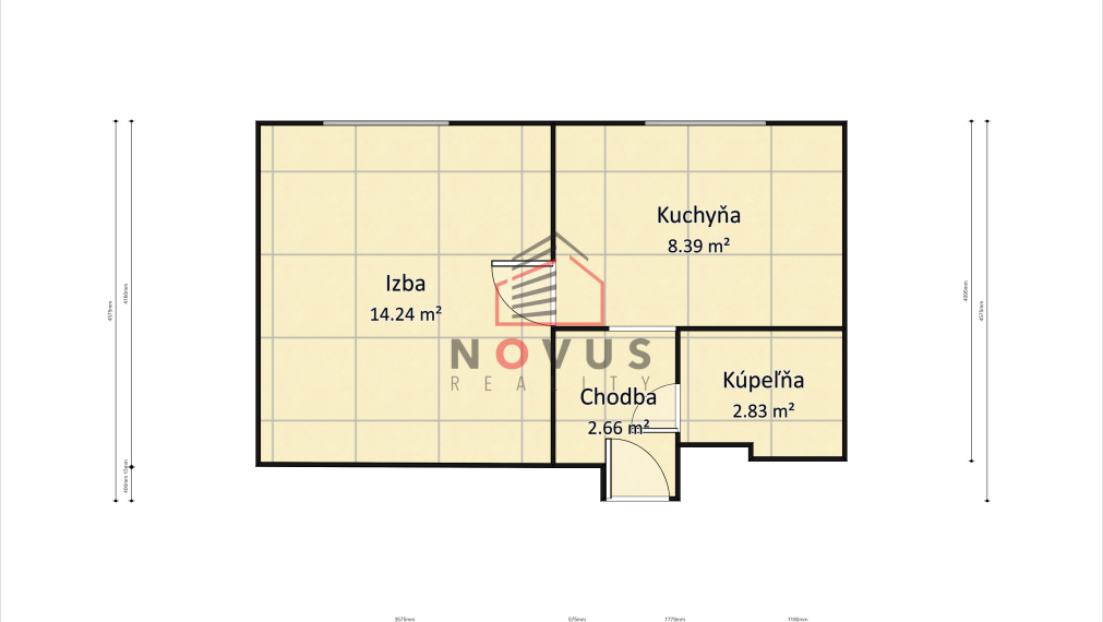 Na prenájom 1 izbový byt, 34 m2, Bratislavská, Dubnica nad Váhom