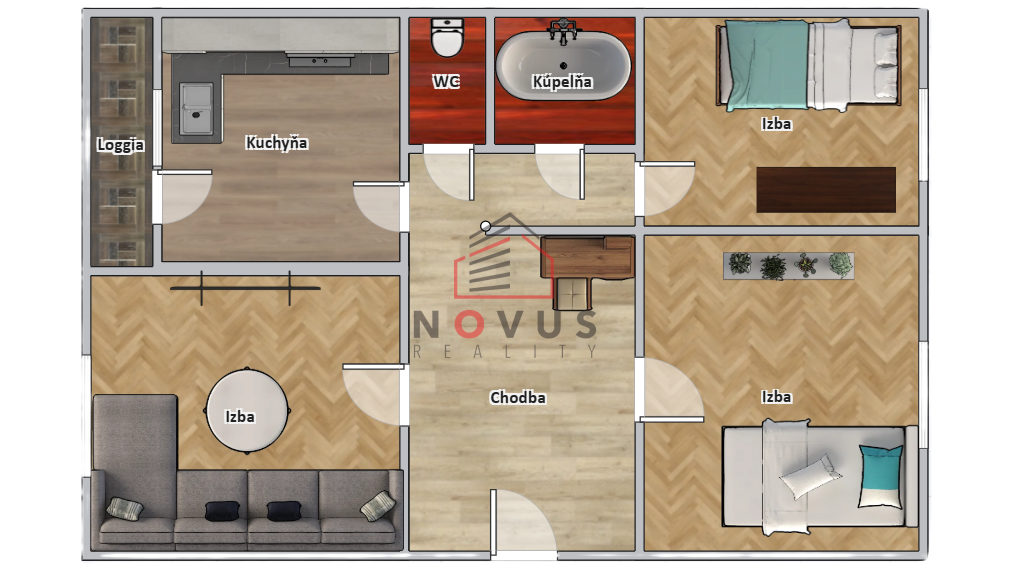 REZERVOVANÉ!!!Na predaj 3 izbový byt, 68 m2, Dubnica nad Váhom, Pod hájom