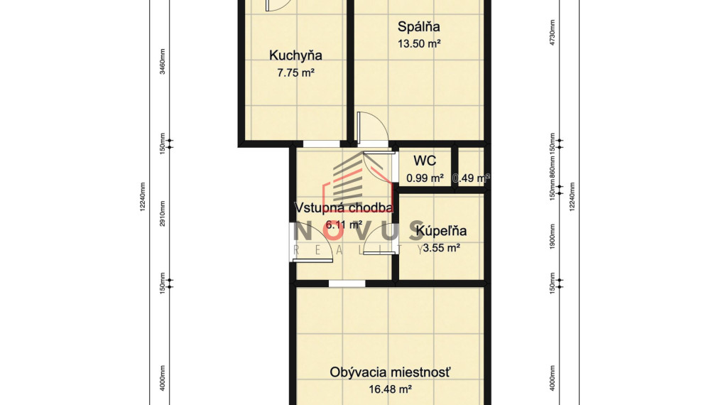 Na prenájom 2 izbový byt, Nová Dubnica , ul. Janka Kráľa