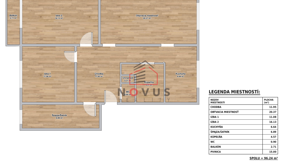 Na predaj 3-izbový byt | Centrum II, Dubnica nad Váhom