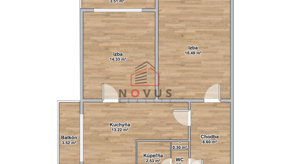 Na predaj 2izbový byt 54m2, Dubnica nad Váhom, ul. Centrum I.